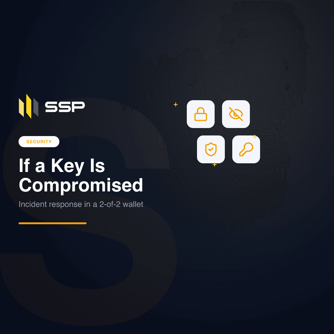 SSP Academy cover with lock, eye-off, shield, and key icons titled If a Key Is Compromised