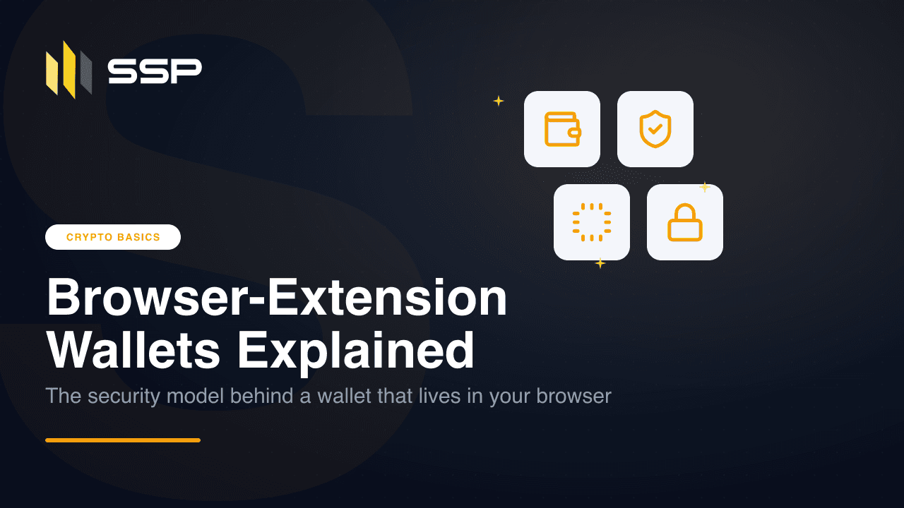 Illustration of a browser extension wallet protected by a sandbox and a 2-of-2 signing lock