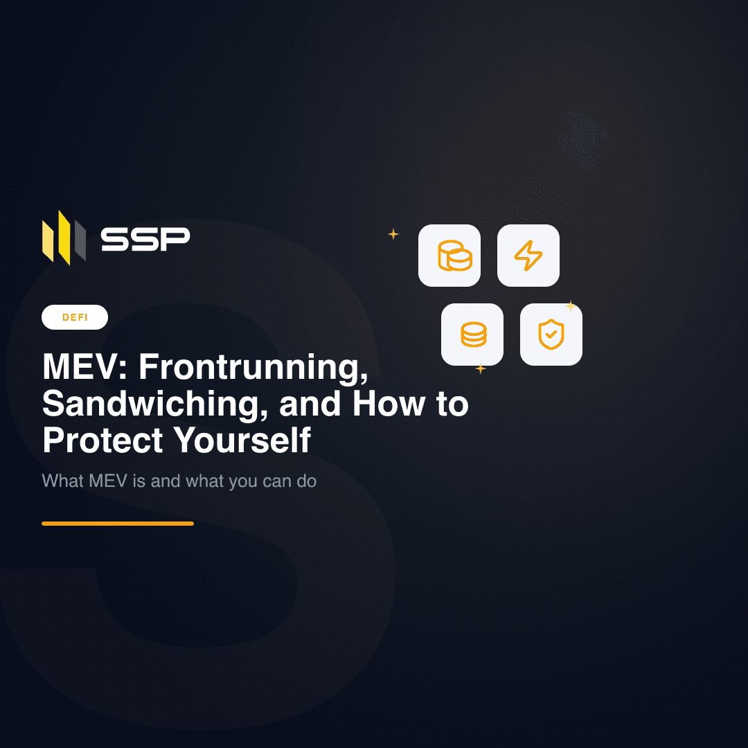 Square illustration showing MEV sandwich attack pattern