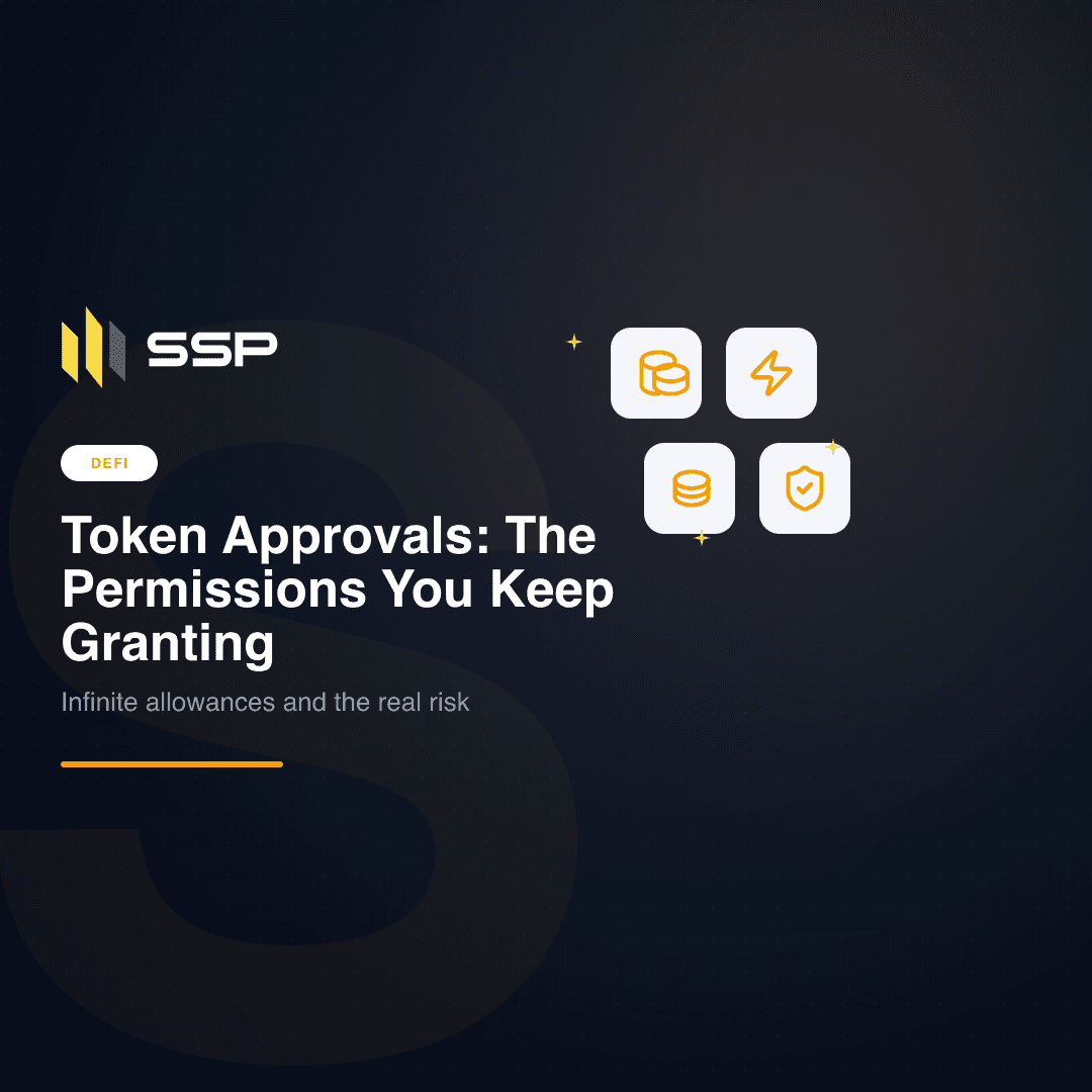 Square cover for the SSP guide on ERC-20 token approvals and unlimited allowances