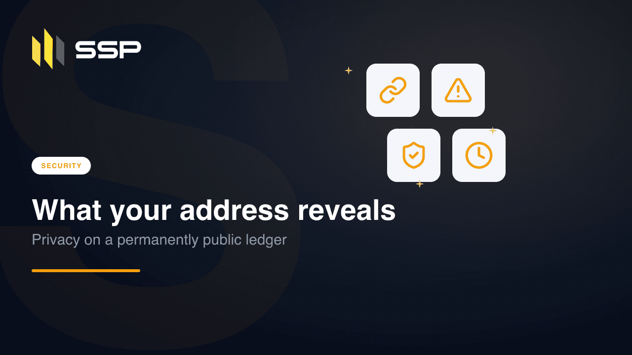 SSP Academy cover: on-chain privacy and what a crypto address reveals